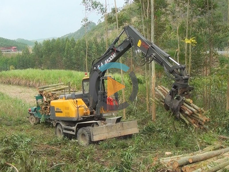 寶鼎抓木機(jī)廠家廣西抓木機(jī)95型號山地林場作業(yè)視頻